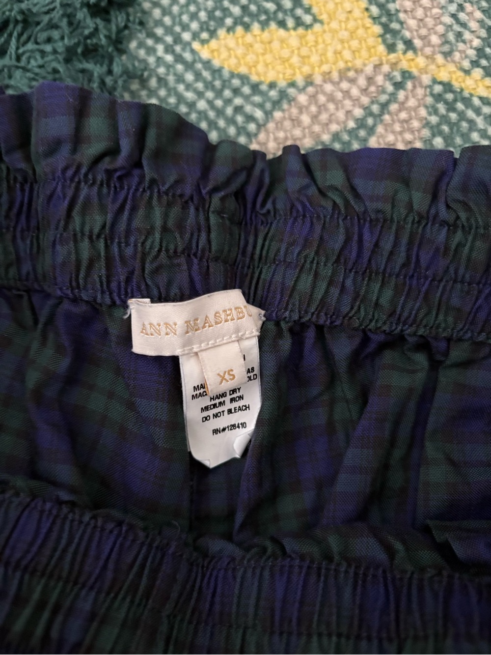 Ann Mashburn Black Watch Tartan Pajama Pant XS - Picture 4 of 5